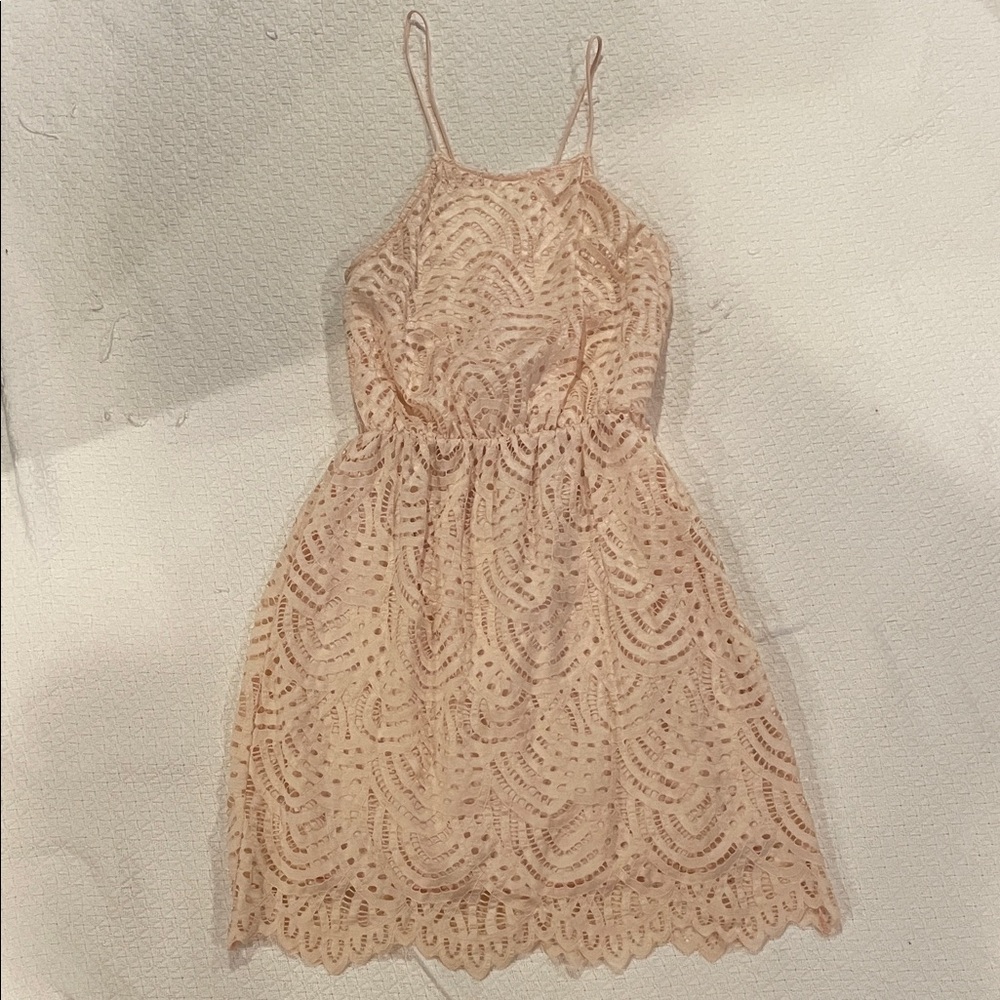 Everly Soft Pink Lace Dress